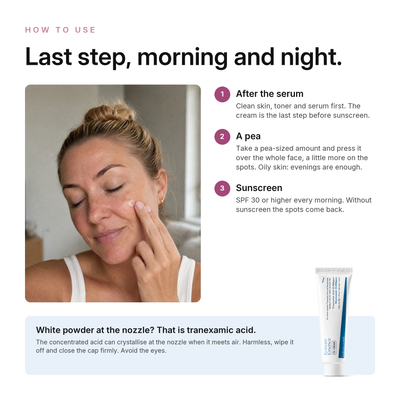 TXA Dark Spot Cream, how to use